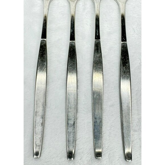 4 Oneida Community FROSTFIRE Stainless Cocktail Seafood Forks - Picture 2 of 5